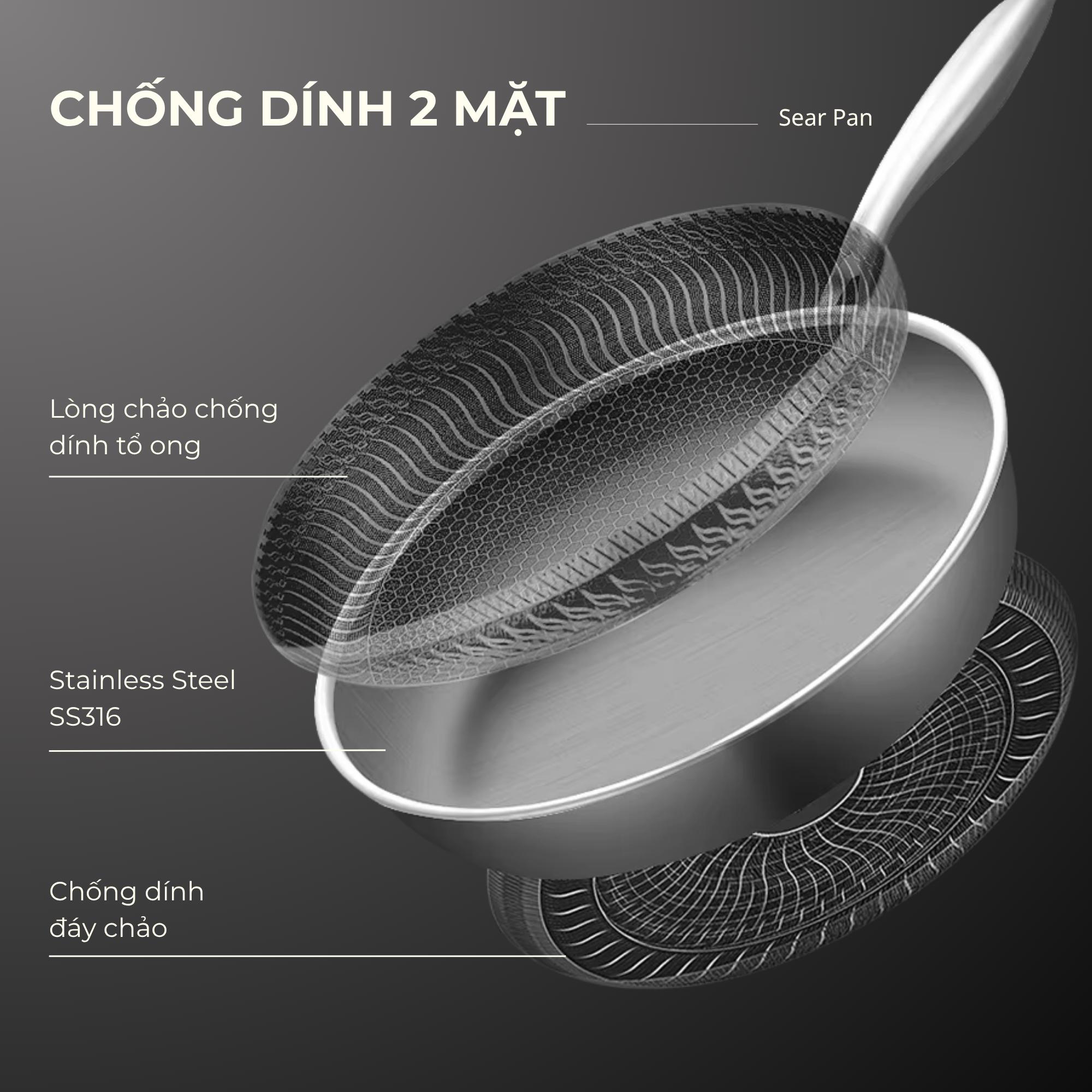 Chảo rán Hybrid Sear Pan 24cm - Ảnh 3