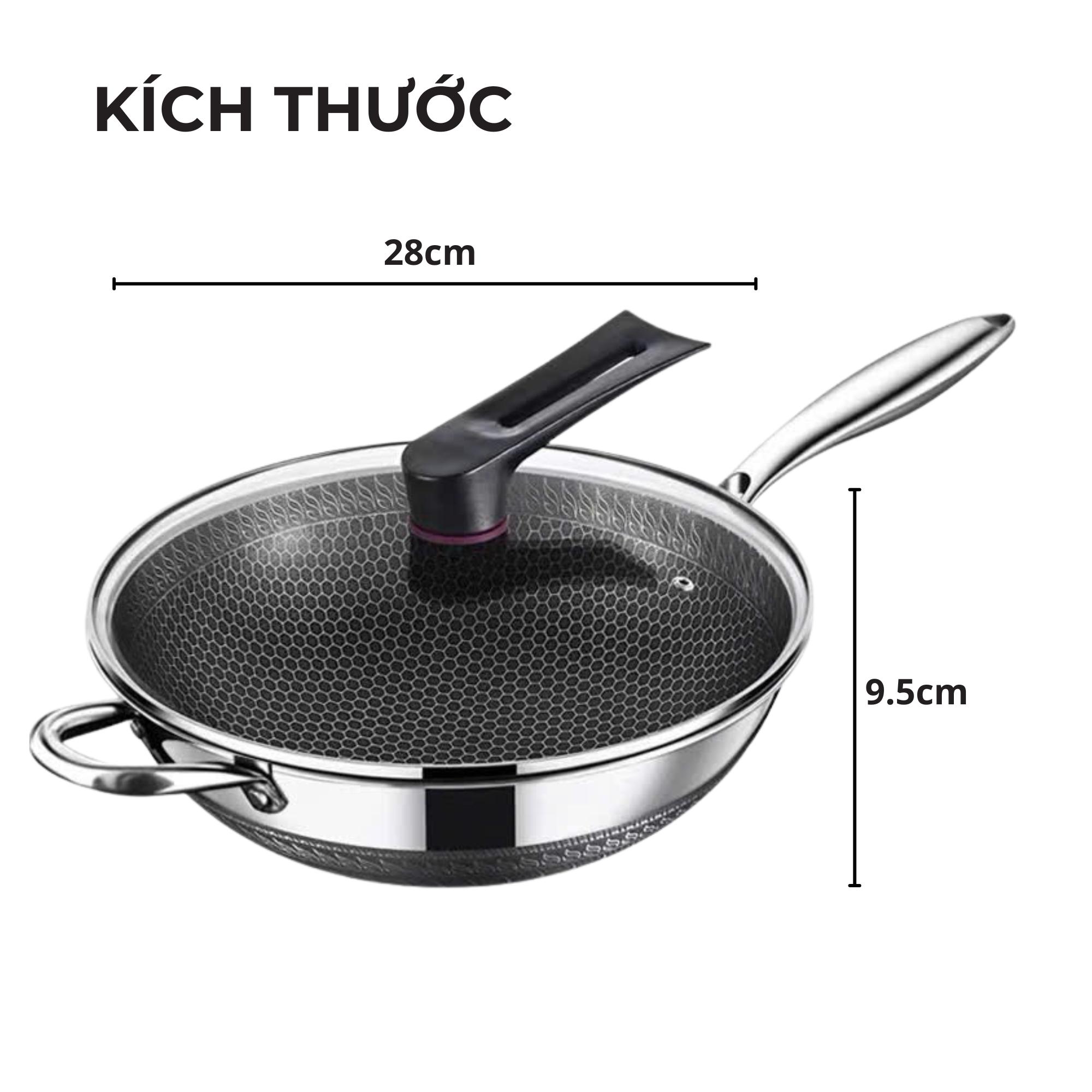 Chảo Sâu Lòng Hybrid Toss Wok Perfection by M, Inox 316 Cao Cấp, Chống Dính 2 Mặt, Chống Xước Đỉnh Cao - Ảnh 8