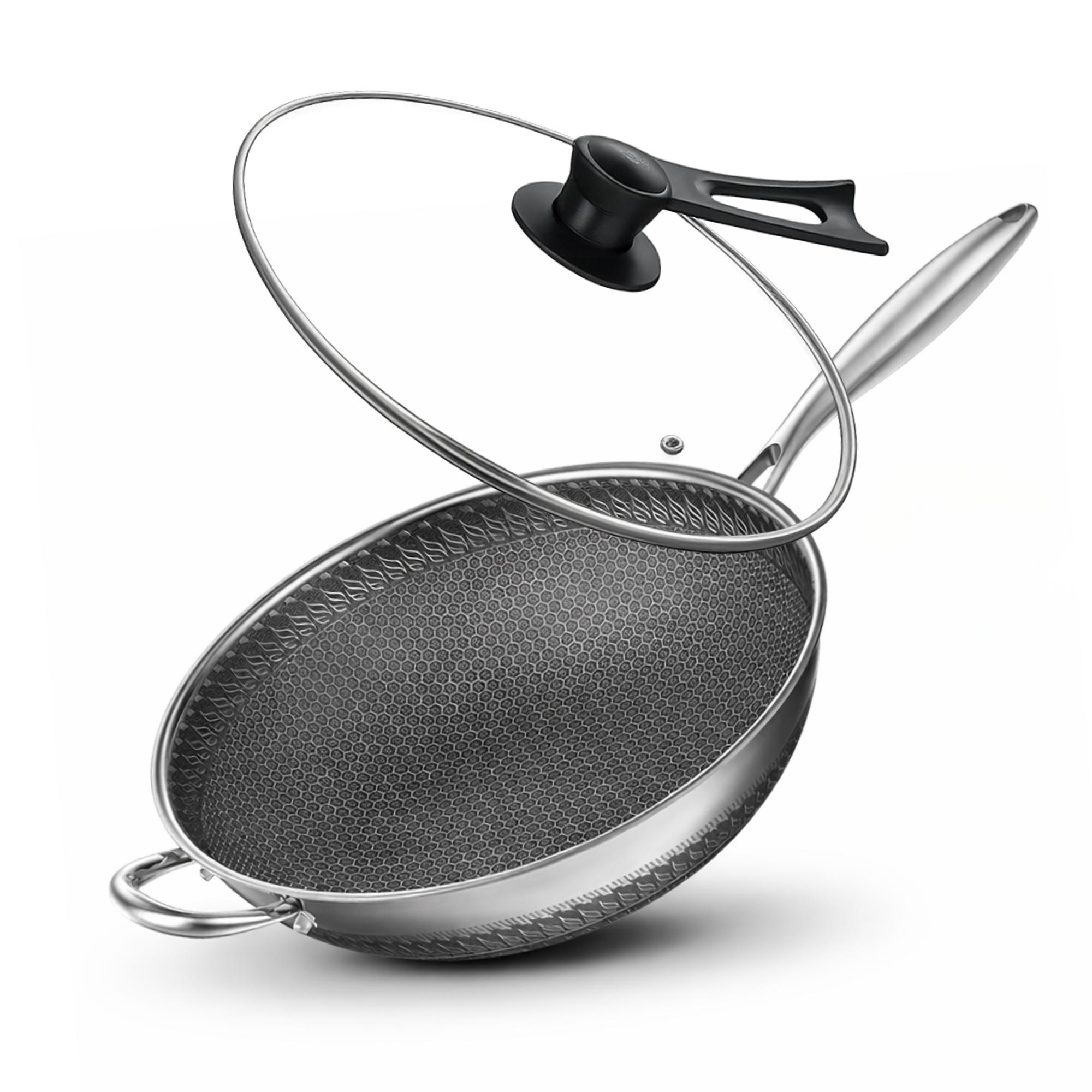 Chảo Sâu Lòng Hybrid Toss Wok Perfection by M, Inox 316 Cao Cấp, Chống Dính 2 Mặt, Chống Xước Đỉnh Cao