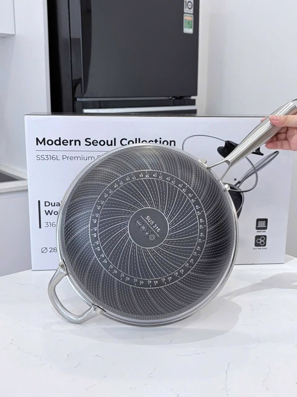Chảo Sâu Lòng Hybrid Toss Wok Perfection by M, Inox 316 Cao Cấp, Chống Dính 2 Mặt, Chống Xước Đỉnh Cao - Ảnh 2